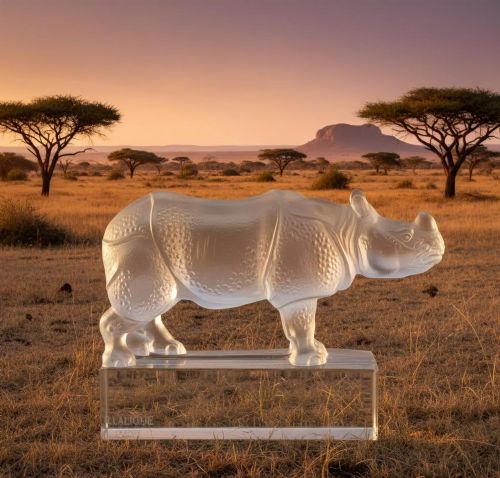 RENE LALIQUE RHINOCEROS PAPERWEIGHT C1931 - ADDITIONAL PHOTO 8