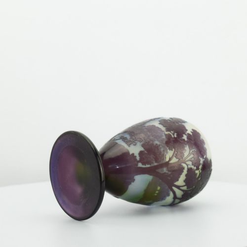 GALLE CAMEO GLASS FOOTED LANDSCAPE VASE C1920 - ADDITIONAL PHOTO 3