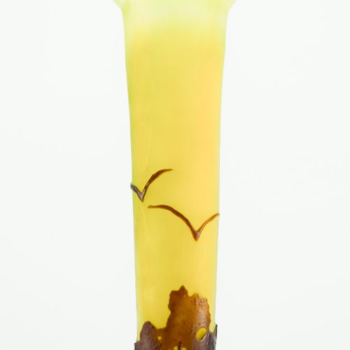 GALLE LANDSCAPE BANJO CAMEO GLASS VASE C1910 - ADDITIONAL PHOTO 9