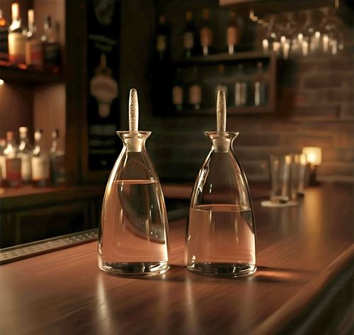 Pair of Rene Lalique Dornach Decanters C1927