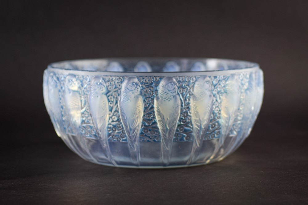 Rene Lalique Opalescent Perruches Bowl