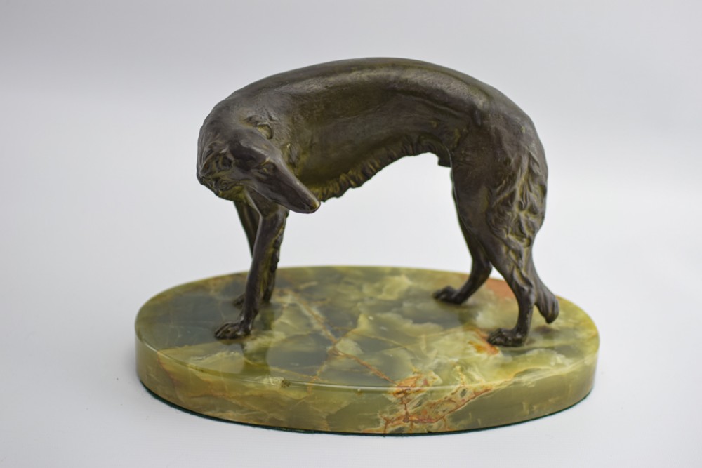 Fine Austrian Bronze Model of a Borzoi