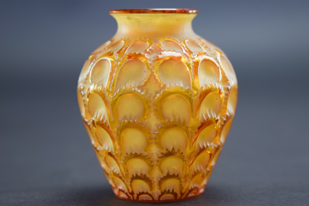 Rene Lalique Amber Laiterons Vase