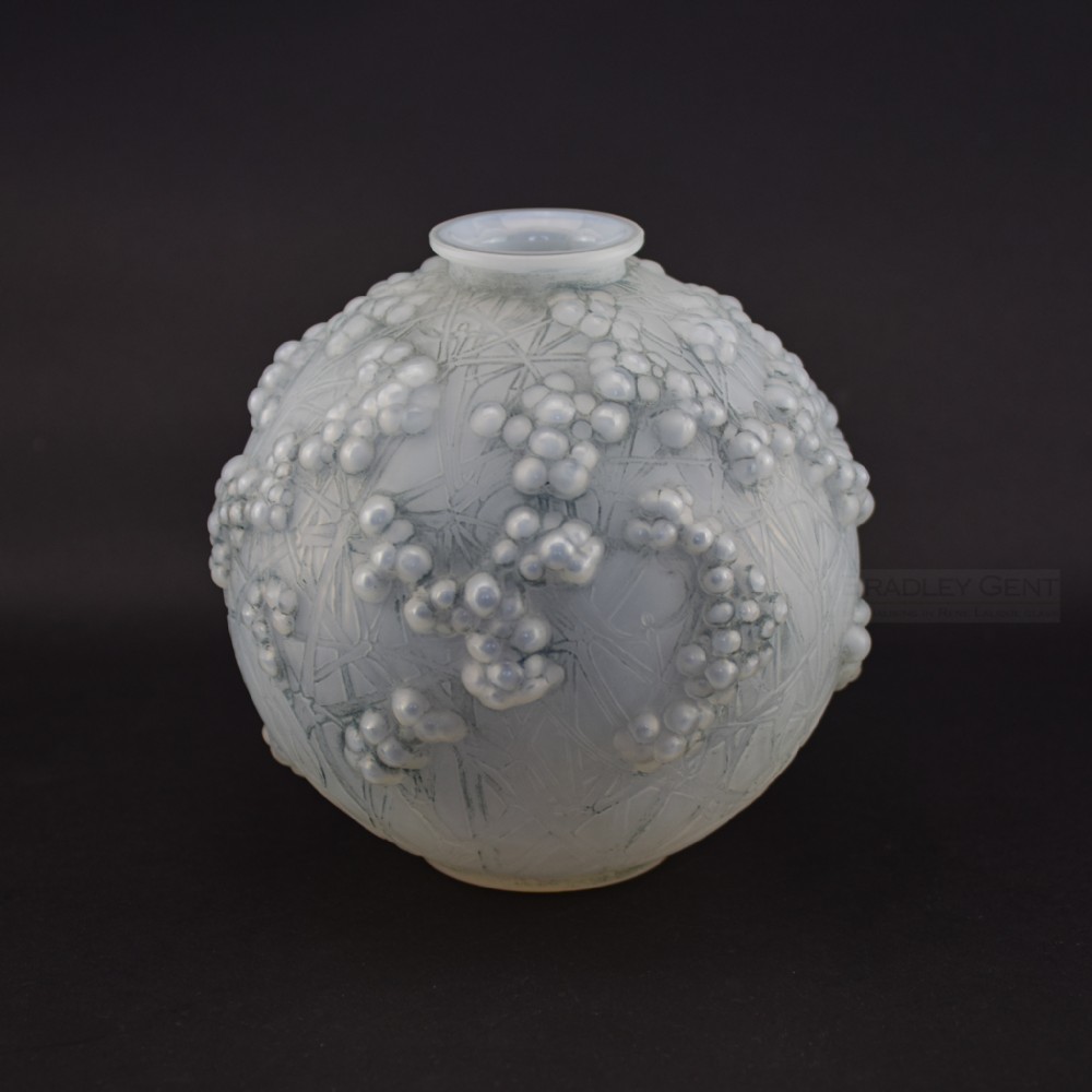 Rene Lalique opalescent Druide vase