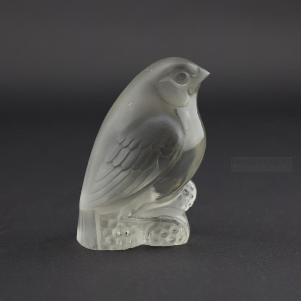 Rene Lalique Bellecour Bird Paperweight 1927