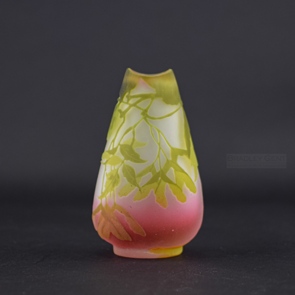 Emile Galle Sycamore cameo glass vase