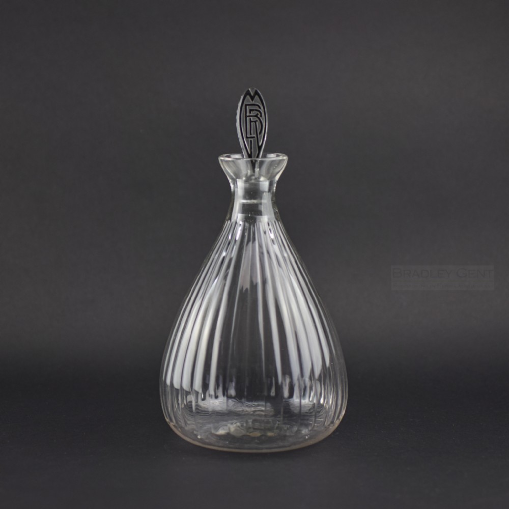 Rare enameled Rene Lalique decanter C1925