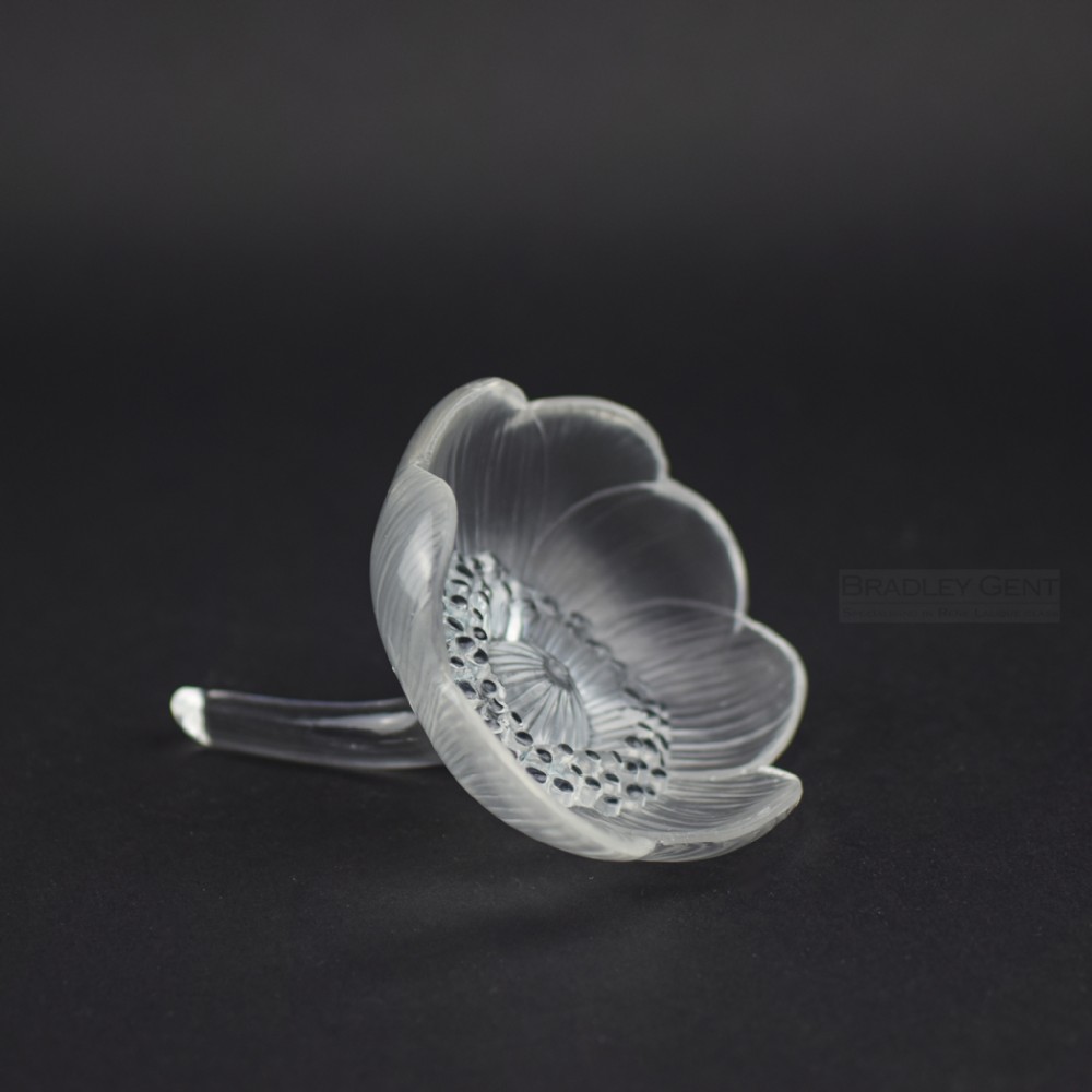Rene Lalique Anemone flower paperweight