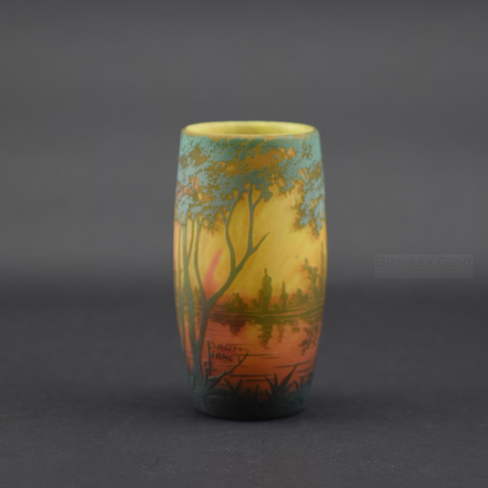 Daum cameo landscape vase C1910