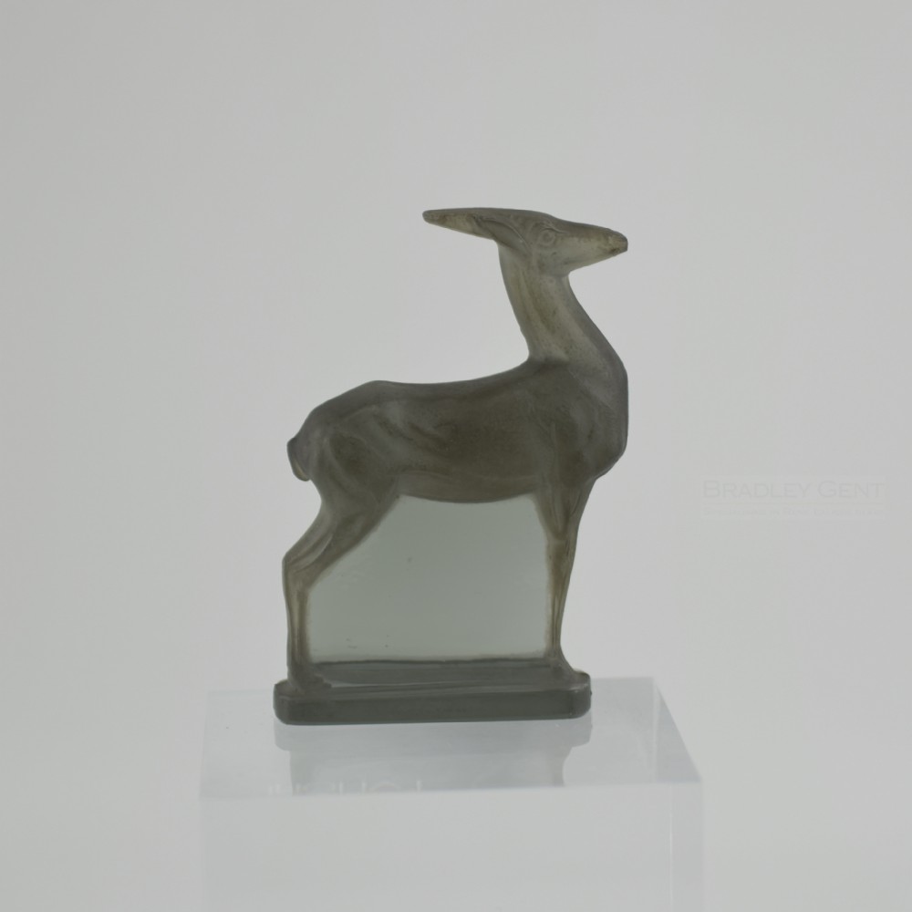 Rene Lalique Topaz Antelope paperweight C1929