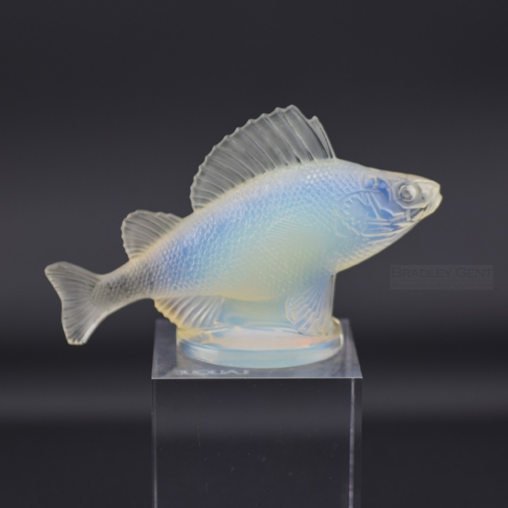 Rene Lalique opalescent Perch car mascot