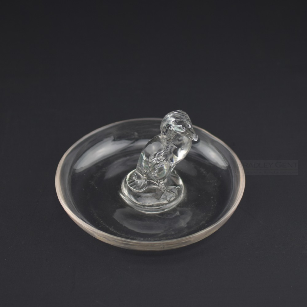 Rene Lalique glass Canard ( duck) ashtray C1925