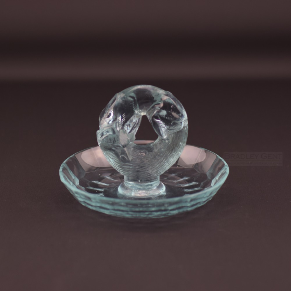 Rene Lalique Alaska ashtray in rare alexandrite glass C1931
