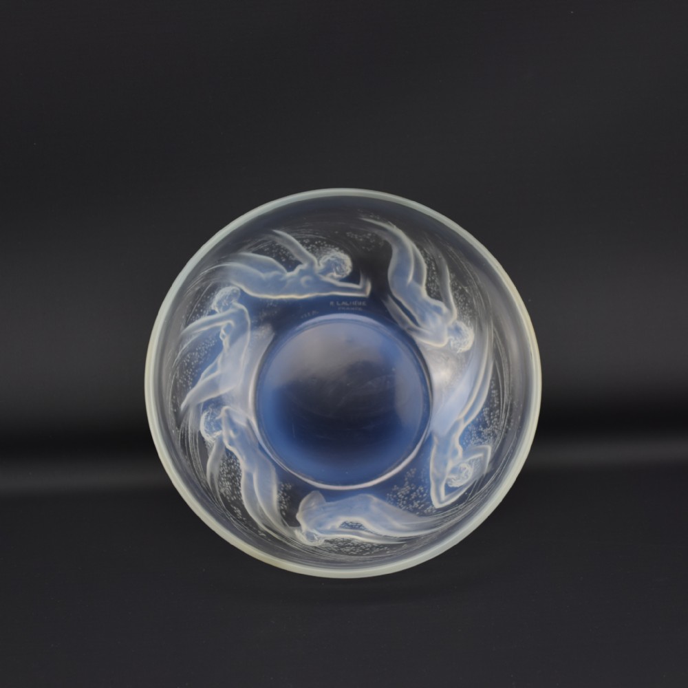 R Lalique opalescent Ondines bowl C1920s