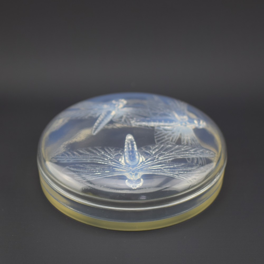 Rene Lalique Libellules opalescent box C1921 View V