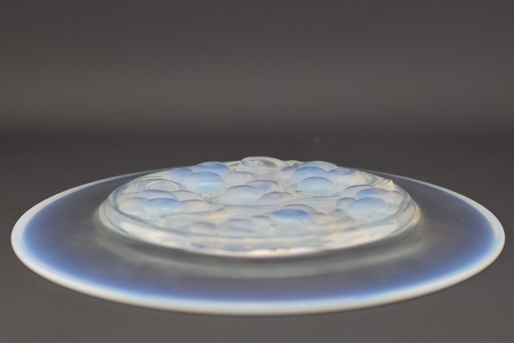 Rene Lalique Marienthal opalescent plate C1927 View III