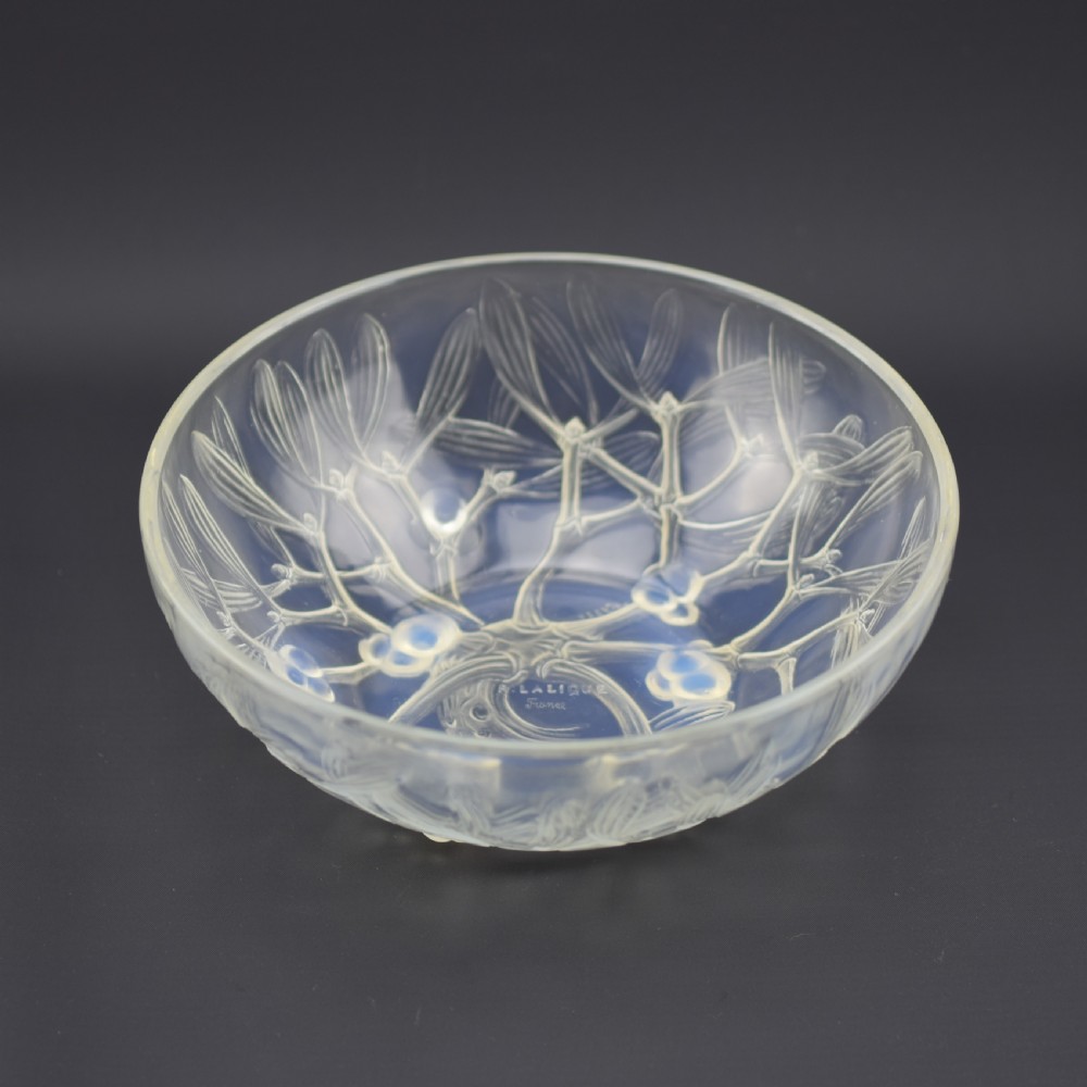 Rene Lalique opalescent Gui bowl No2 View III
