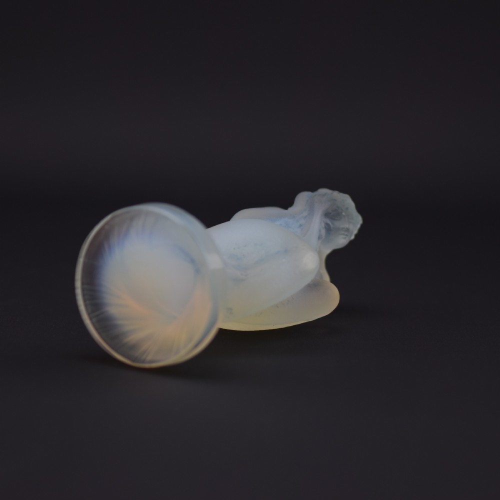 Rene Lalique opalescent Sirene Car mascot C1920 View V