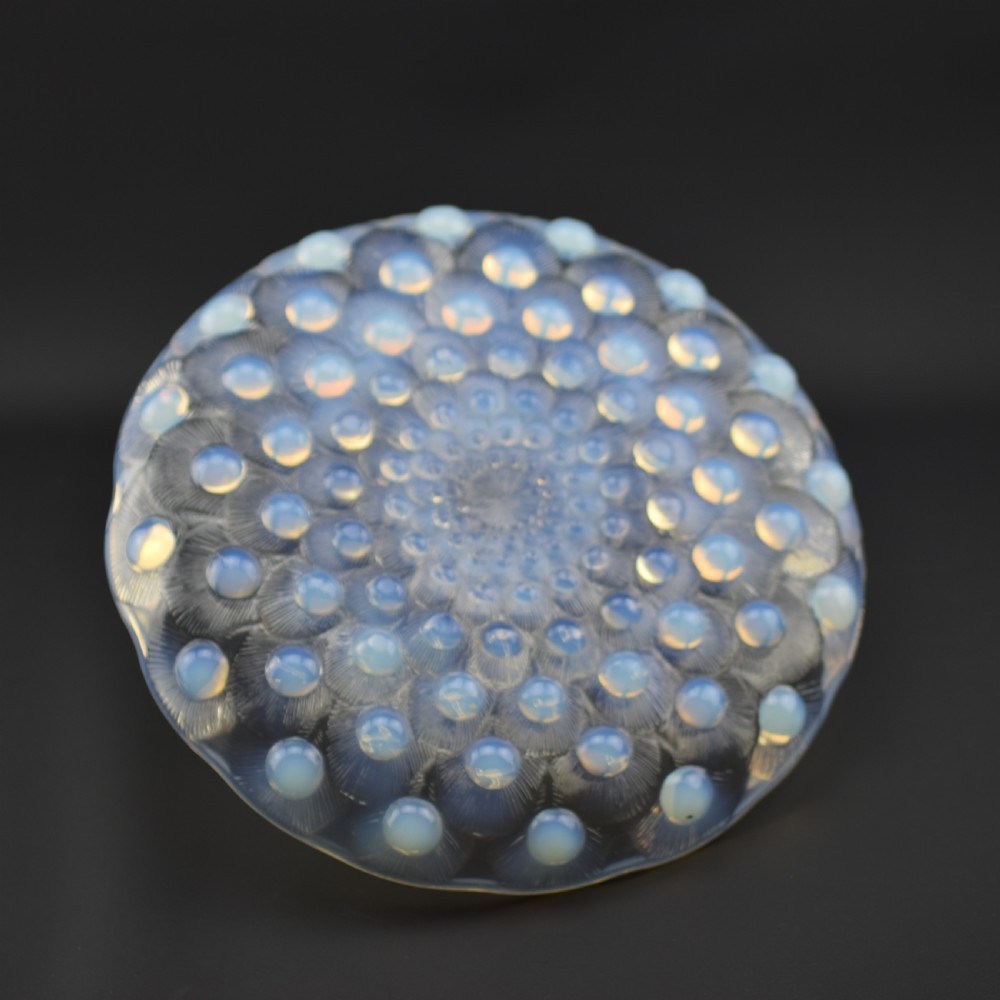 Rene Lalique opalescent Plume de Paon Coupe plate C1932 View III