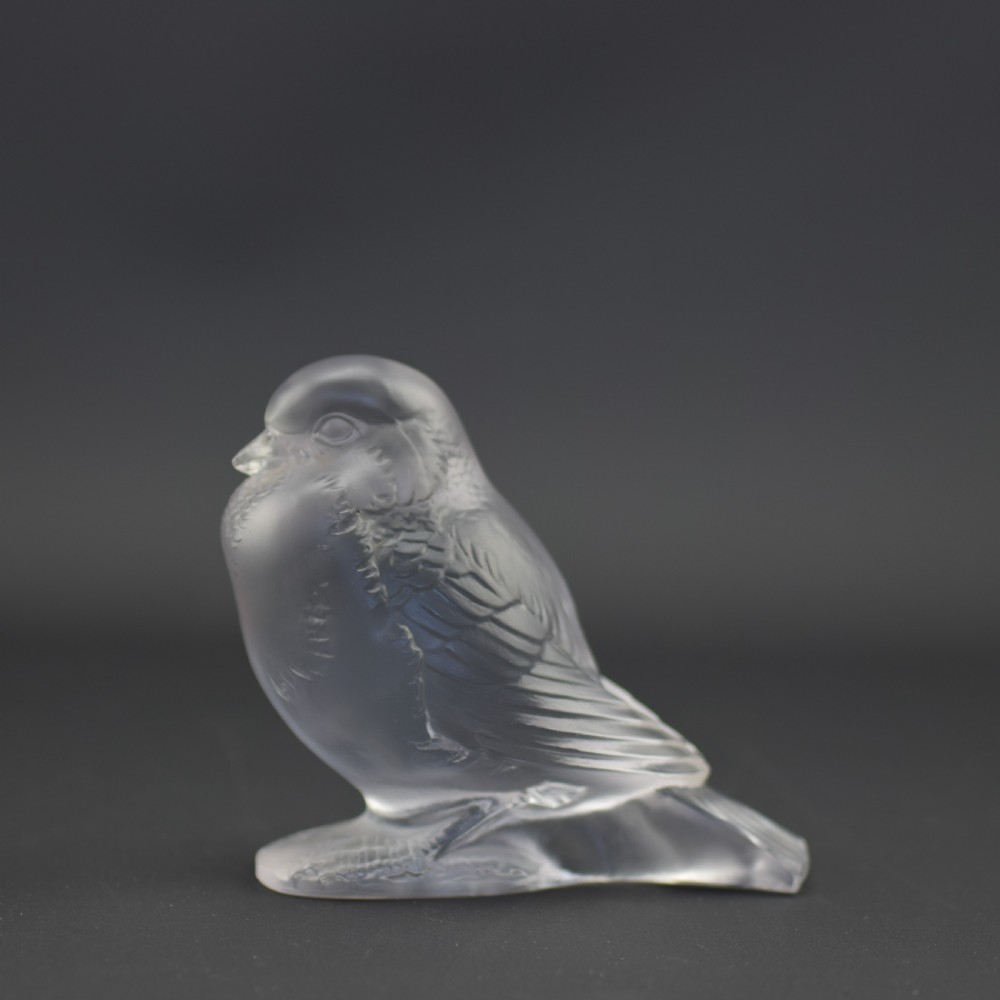 Rene Lalique paperweight Moineau Fier View II