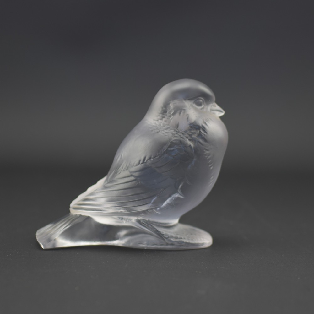 Rene Lalique paperweight Moineau Fier View V