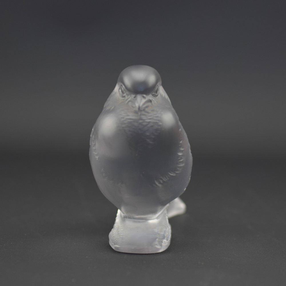 Rene Lalique paperweight Moineau Fier View VI