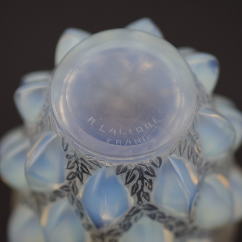 Rene Lalique opalescent Rampillon vase C1927 View IV