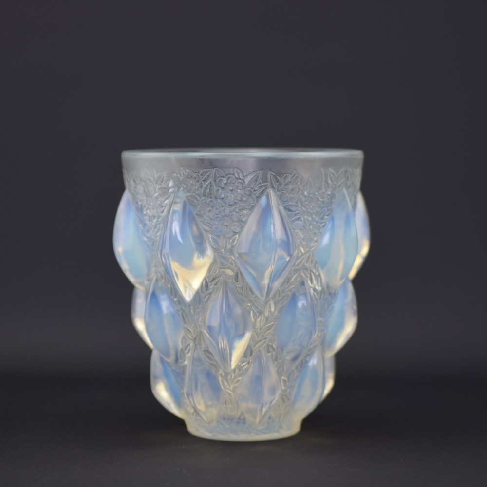 Rene Lalique opalescent Rampillon vase C1927 View V