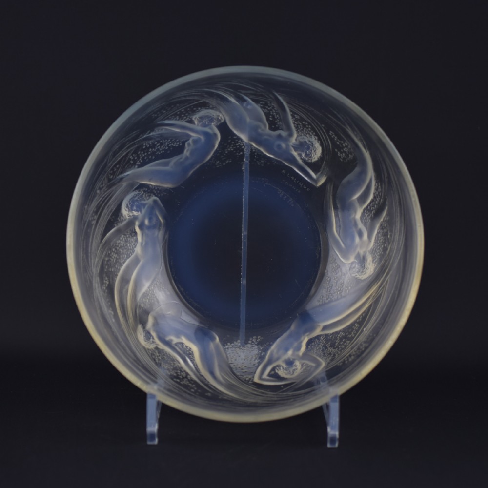 Rene Lalique opalescent Ondines glass bowl C1921 View II
