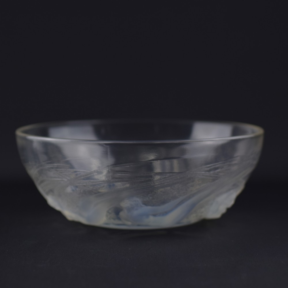 Rene Lalique opalescent Ondines glass bowl C1921 View III