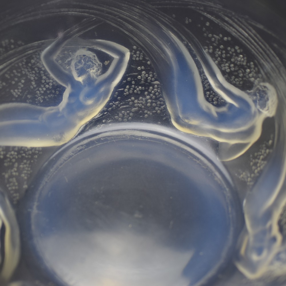 Rene Lalique opalescent Ondines glass bowl C1921 View V