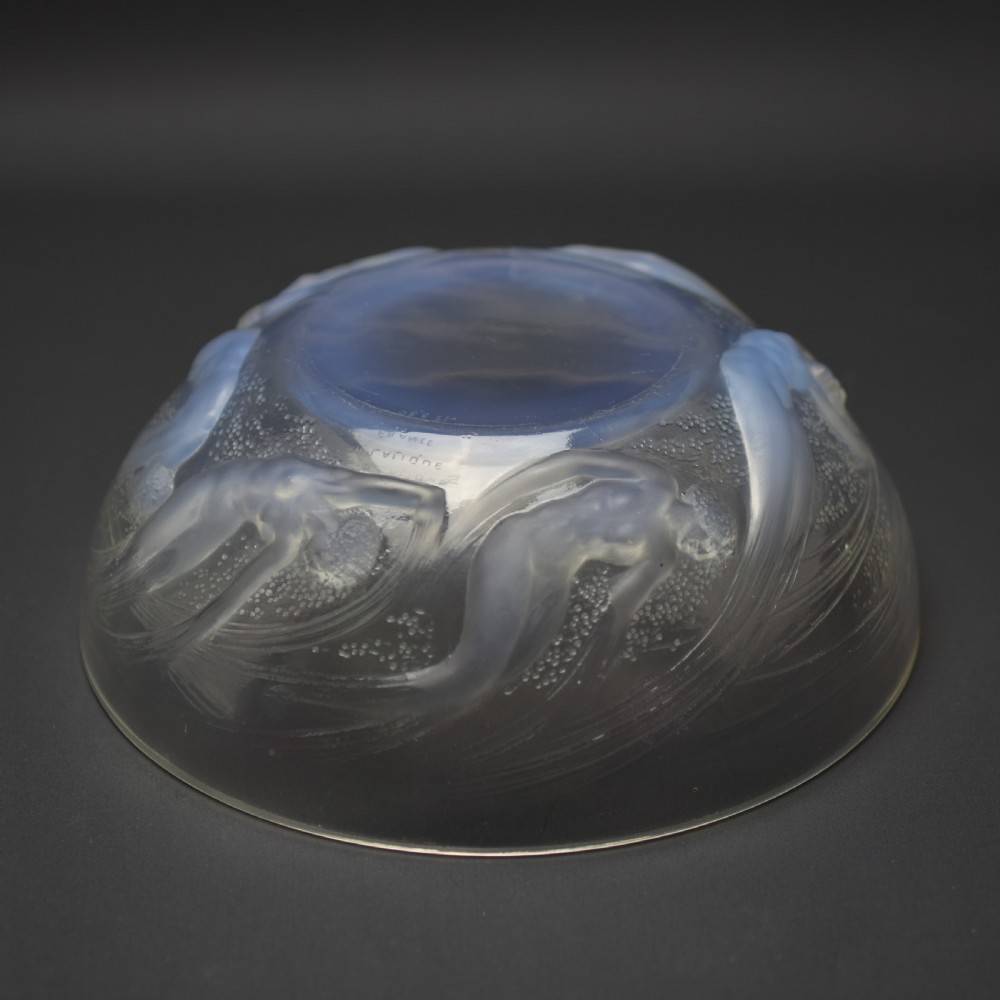 Rene Lalique opalescent Ondines glass bowl C1921 View VI