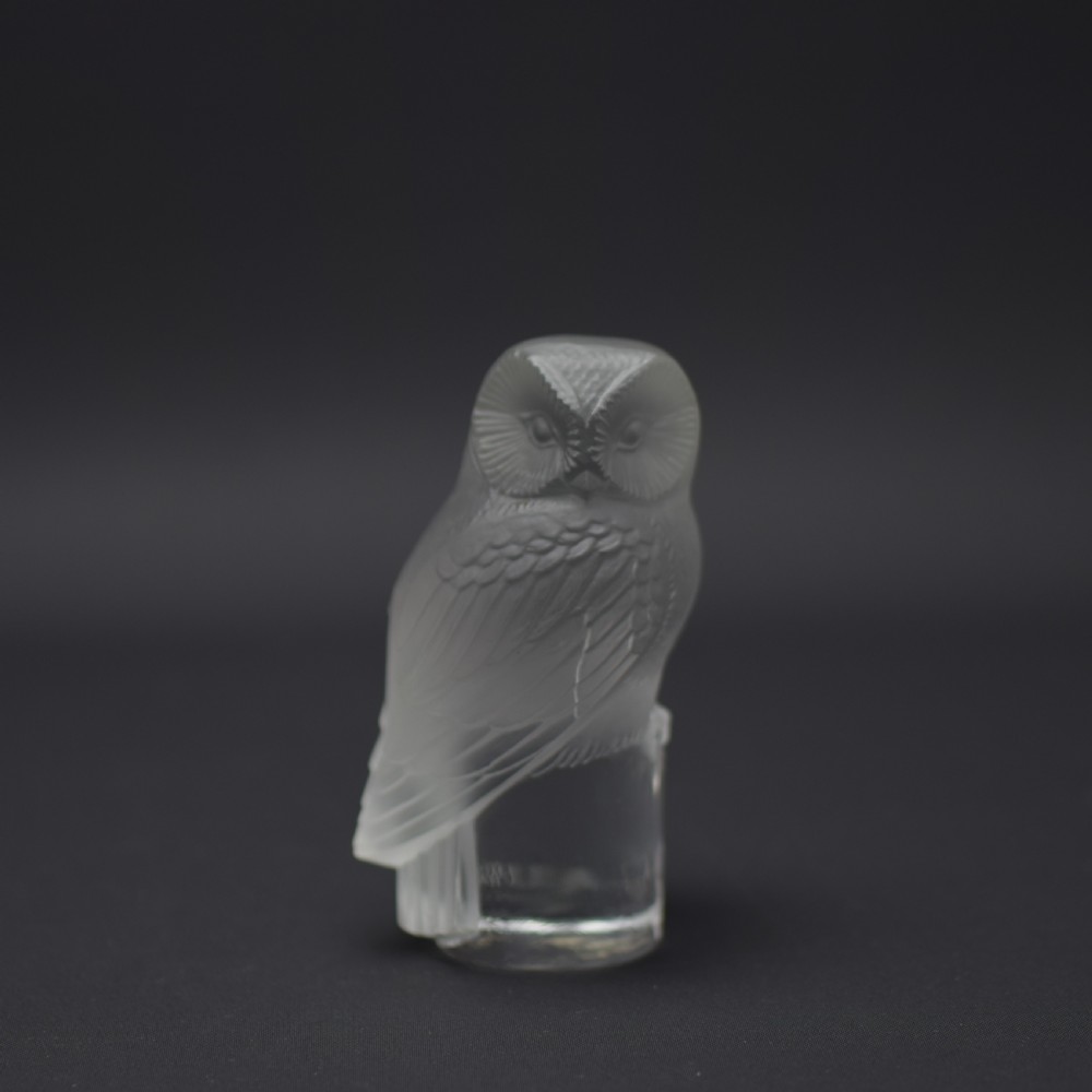 Rene Lalique owl paperweight C1931