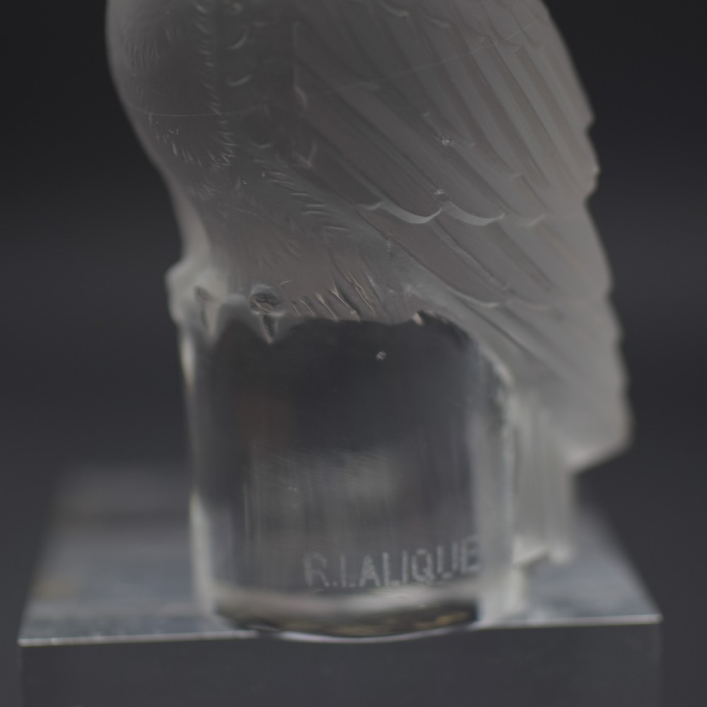 Rene Lalique owl paperweight C1931 View V