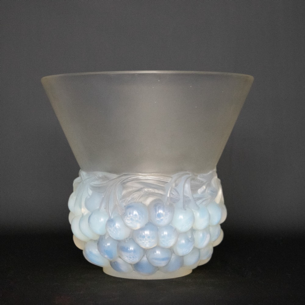 Rene Lalique Cerises opalescent vase C1930 View II