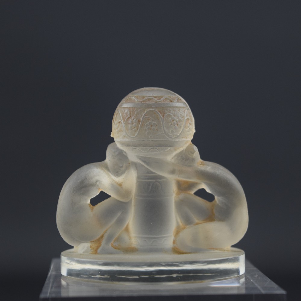 Rene Lalique Deux figurines menu holder C1924 View III