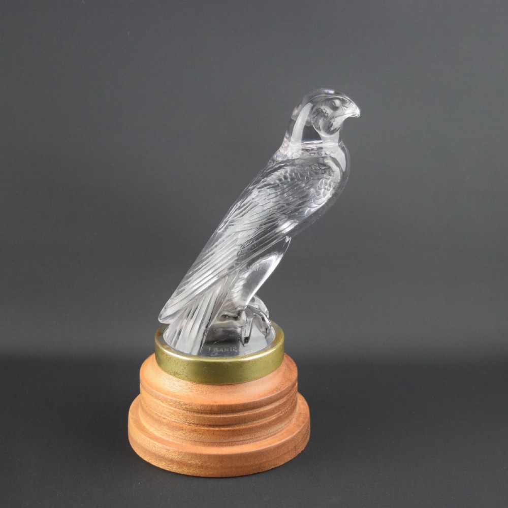 Rene Lalique Falcon mascot with a subtle amethyst tint C1925 View II