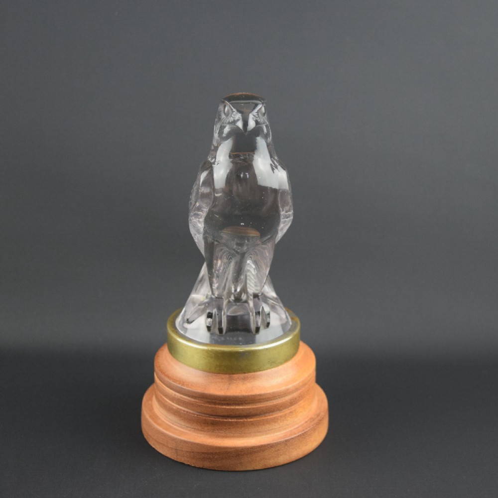 Rene Lalique Falcon mascot with a subtle amethyst tint C1925 View III