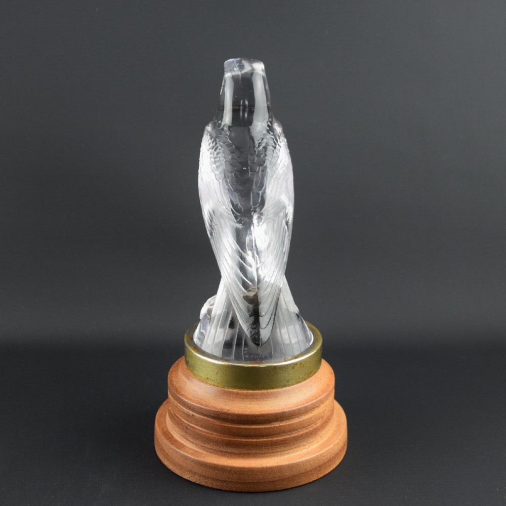 Rene Lalique Falcon mascot with a subtle amethyst tint C1925 View IV