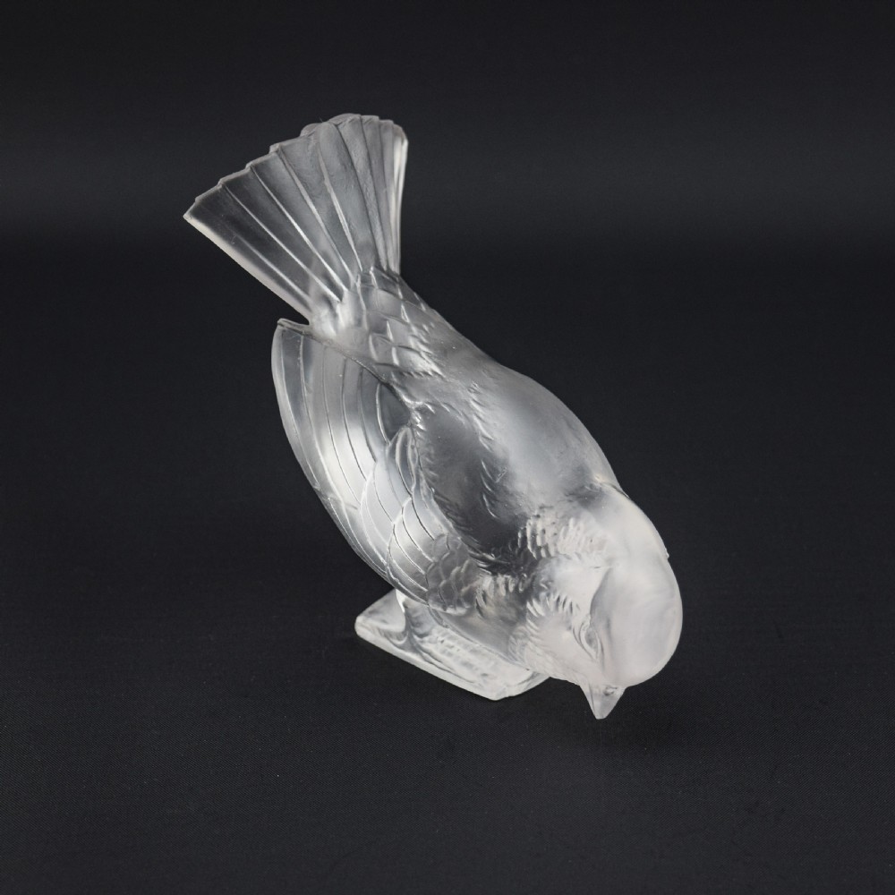 RENE LALIQUE MOINEAU HARDI PAPERWEIGHT C1929 View V