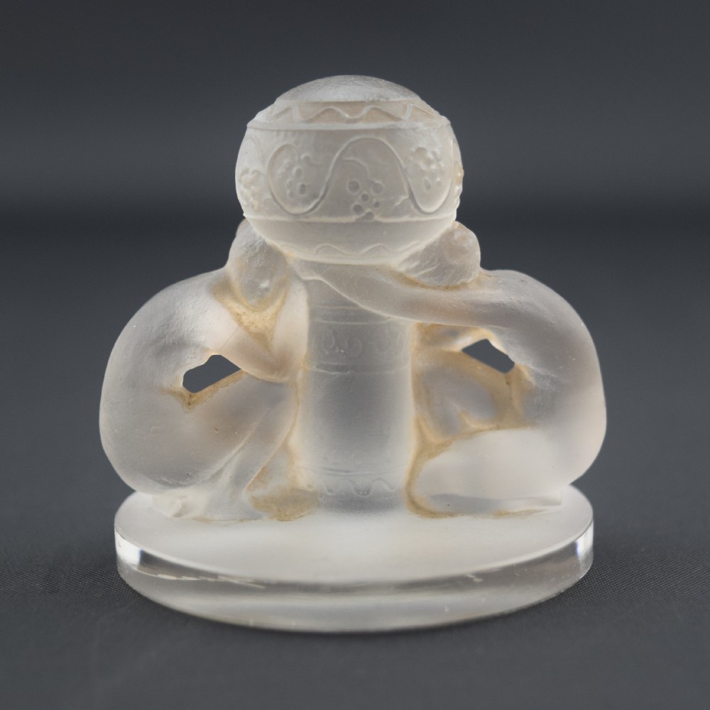 Rene Lalique deux figurines menu holder C1924