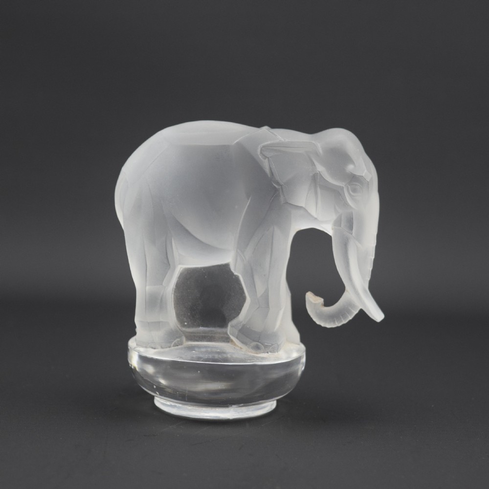 Rene Lalique Toby elephant paperweight C1931 View III