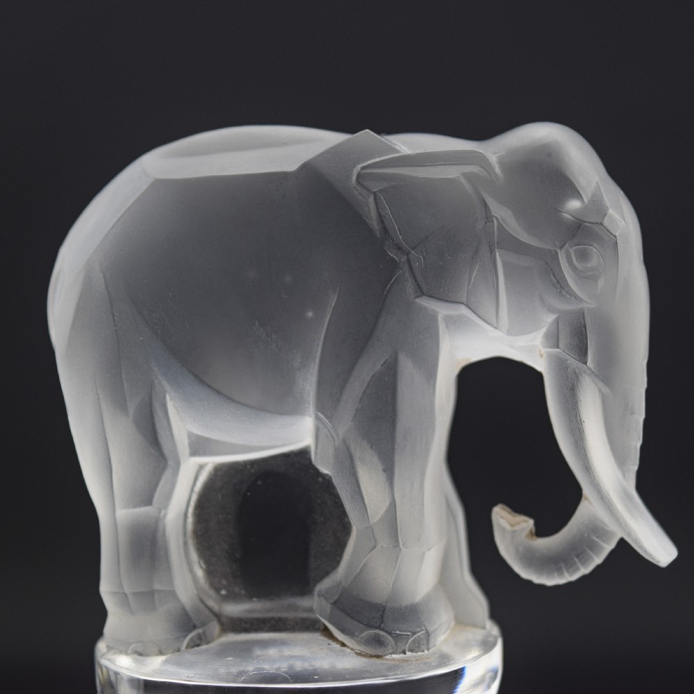Rene Lalique Toby elephant paperweight C1931 View VII
