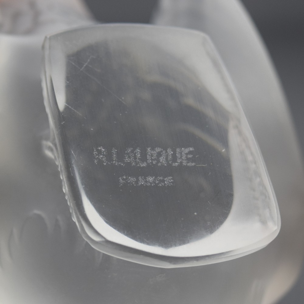 Rene Lalique sneaky sparrow paperweight C1930 View V