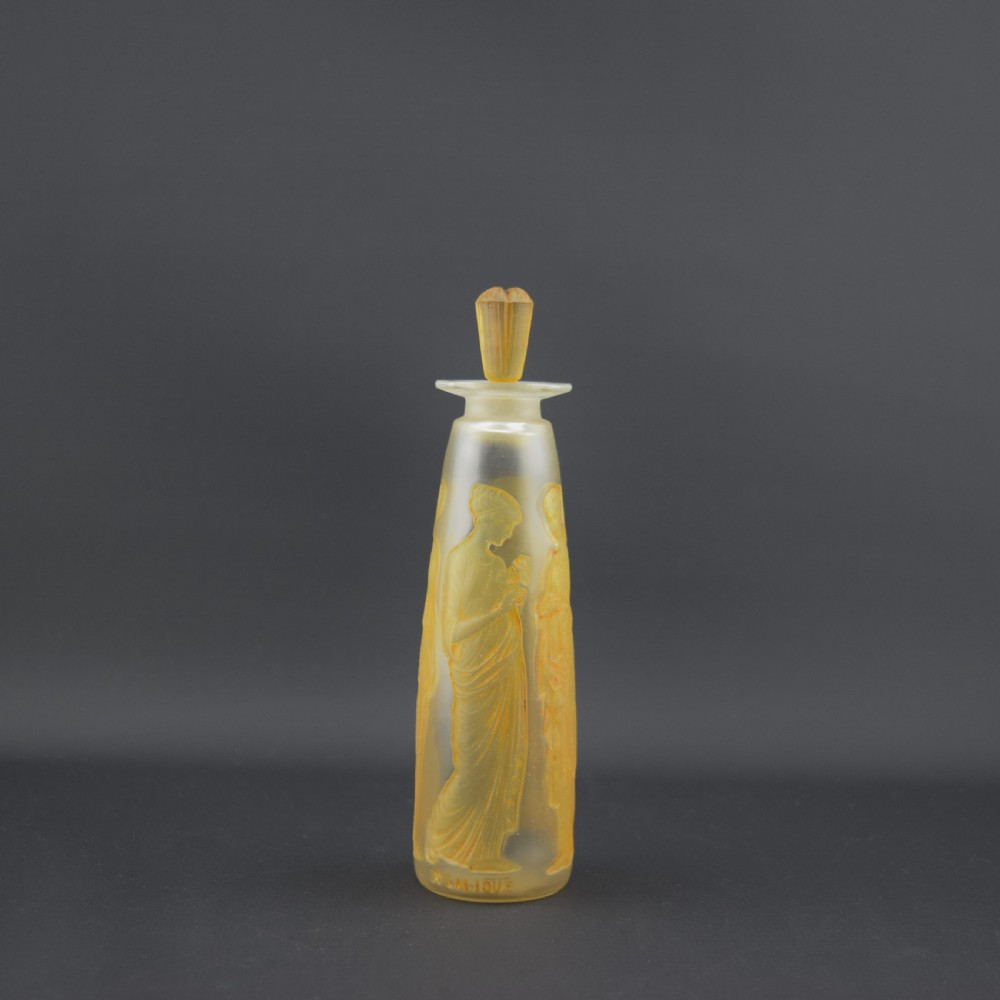 Rene Lalique Coty Amber Antique perfume bottle C1910