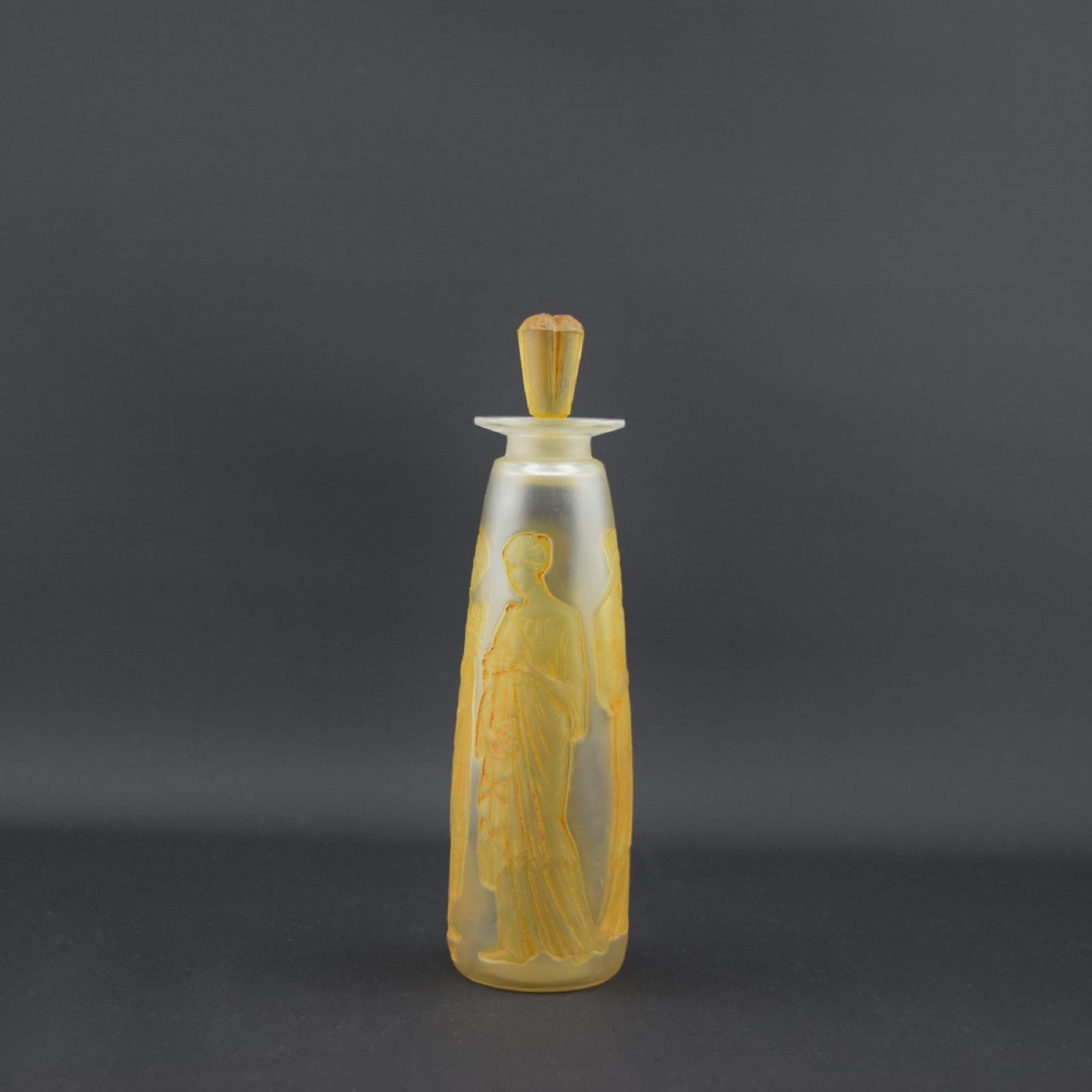 Rene Lalique Coty Amber Antique perfume bottle C1910 View II