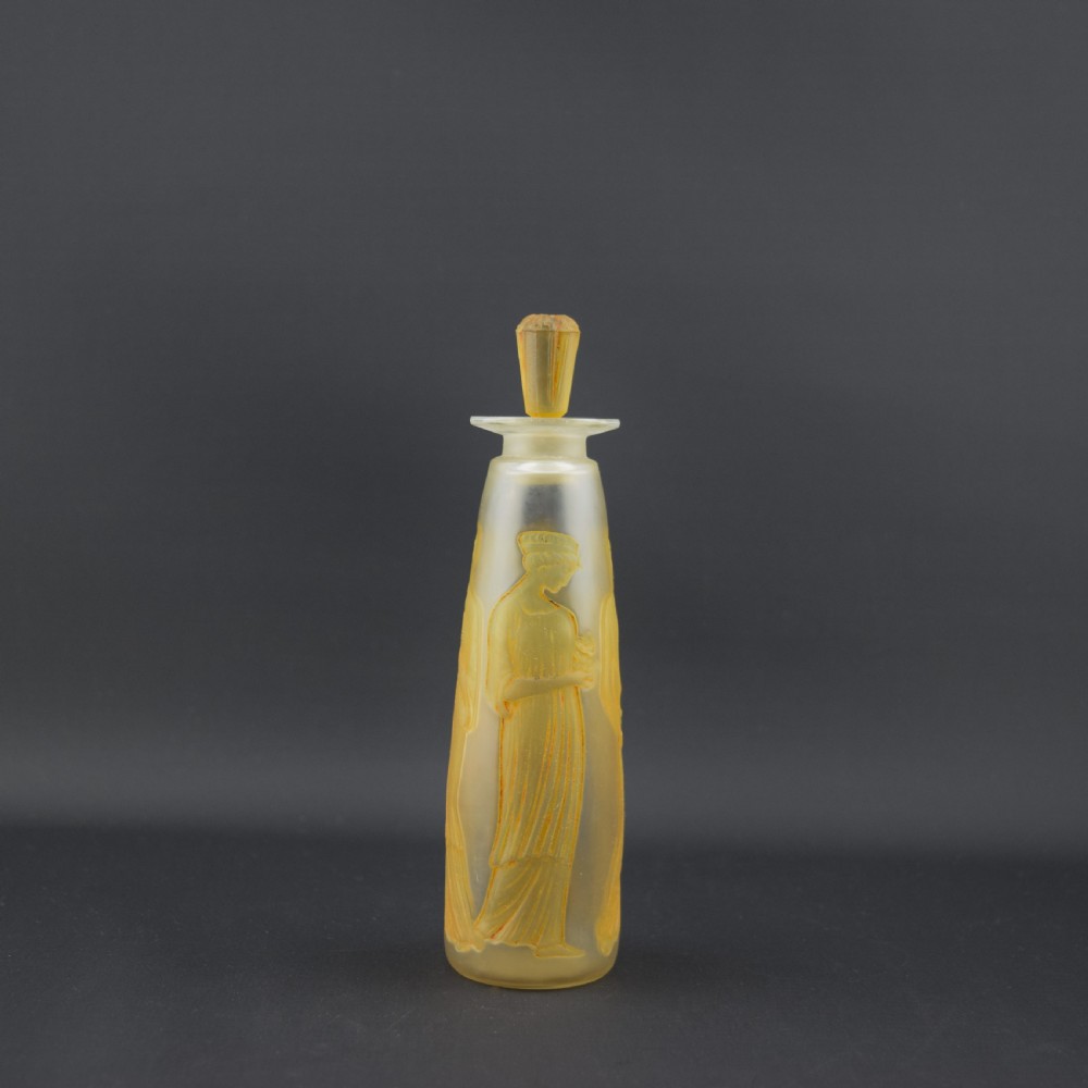 Rene Lalique Coty Amber Antique perfume bottle C1910 View III