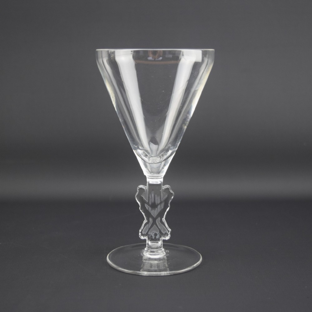 Rene Lalique Strasbourg Bordeaux wine glass C1926