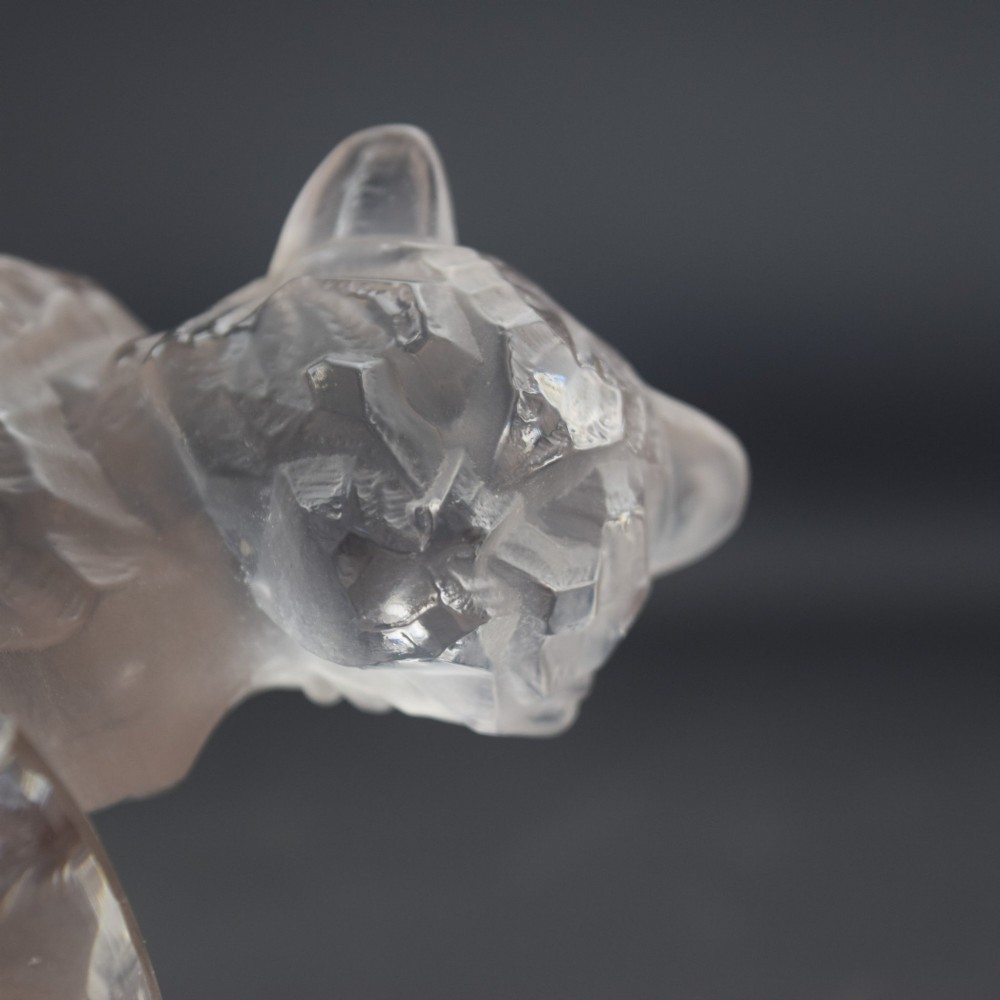 Rene Lalique chat (cat) paperweight View X