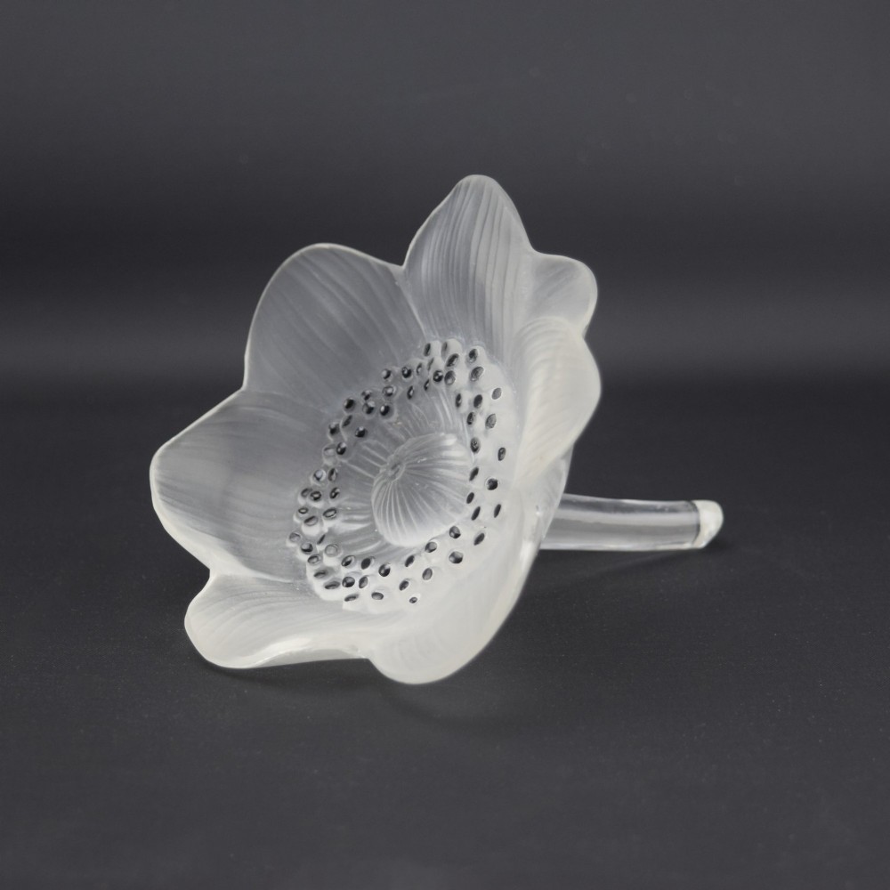 Rene Lalique Anemone ouverte flower paperweight C1931 View VI
